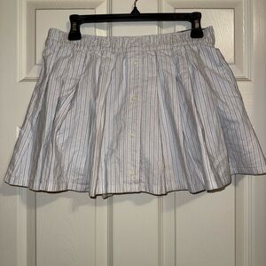 Aerie Offline Striped White Skirt with shorts
